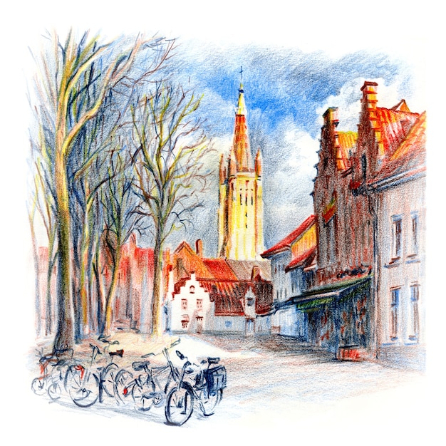 Bruges square, Belgium