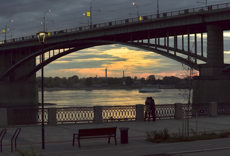 Bruggen over de Ob in Novosibirsk