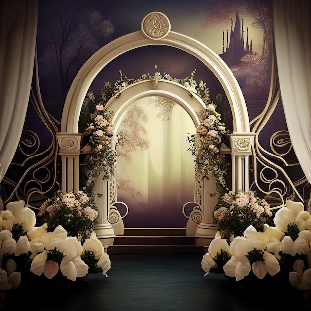 Bruiloft achtergrond behang