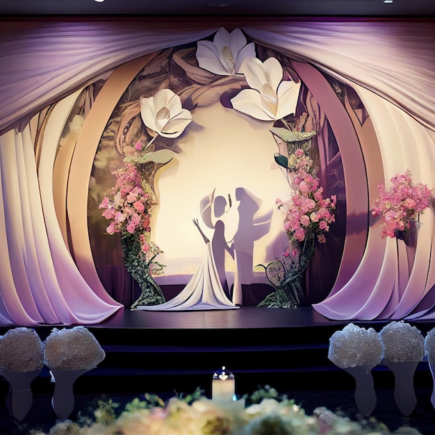 Bruiloft achtergrond behang