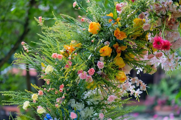 bruiloft bloem achtergrond achtergrond kleurrijke achtergrond verse roos bos bloemen