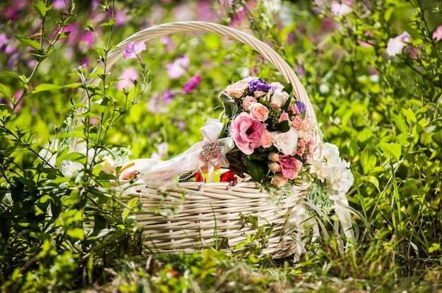 Bruiloft boeket van verschillende bloemen