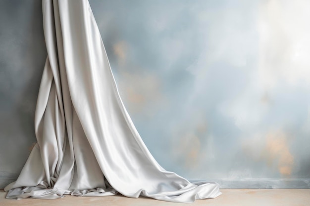 Bruiloft jurk naaien achtergrond lichte elegante achtergrond reclame foto 8k kopie ruimte