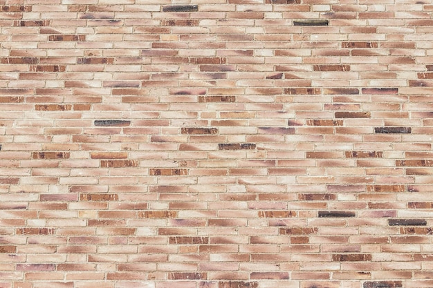 Bruine bakstenen muur met een rechthoekig patroon