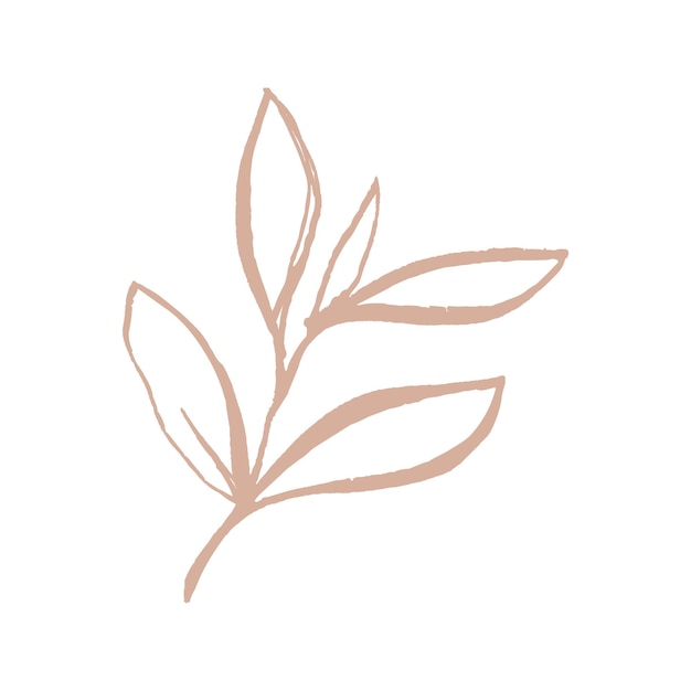 Bruine blad png sticker botanische collage element