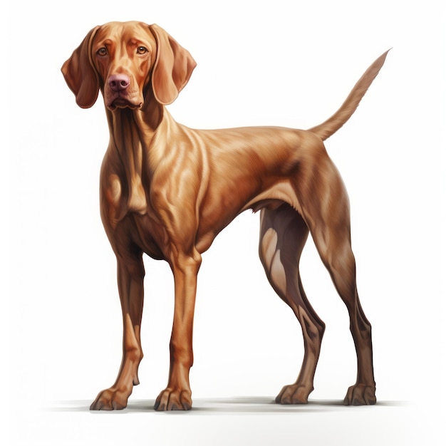 Bruine en witte Weimaraner 3d Rendering Editoriale illustratie