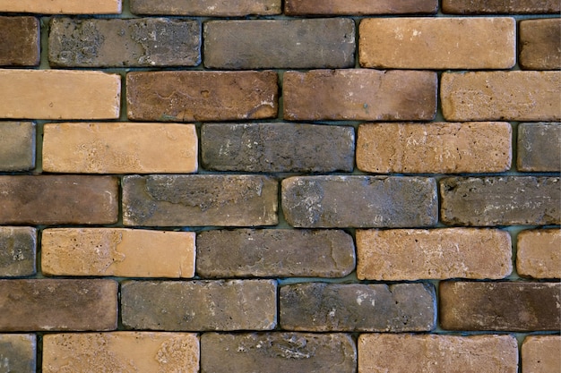 Bruine kleur gradatie bakstenen muur voor achtergrond