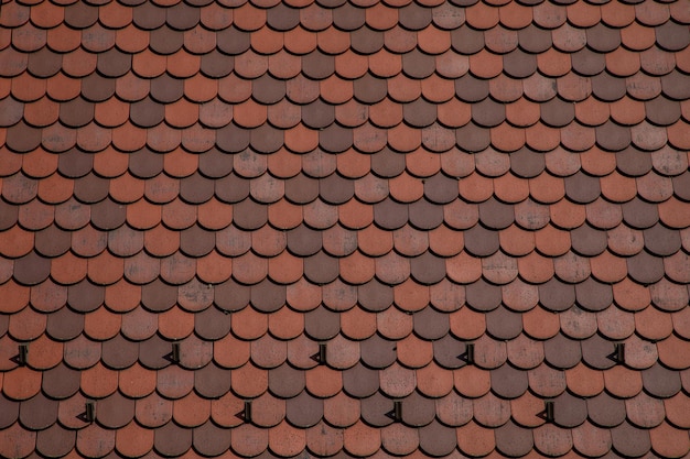 Bruine terra cotta dakpannen textuur rode bescherming achtergrond naadloos