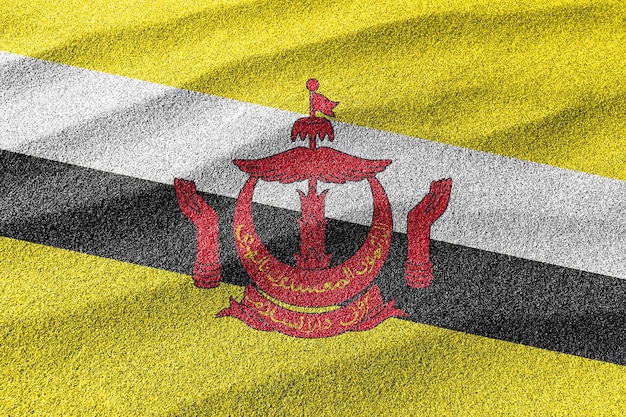 Национальный флаг Брунея из песка