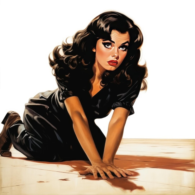 Brunette Bombshell A Vintage Tribute to Brigitte Bardot Capturing Art Frahm and John Buscema's Al