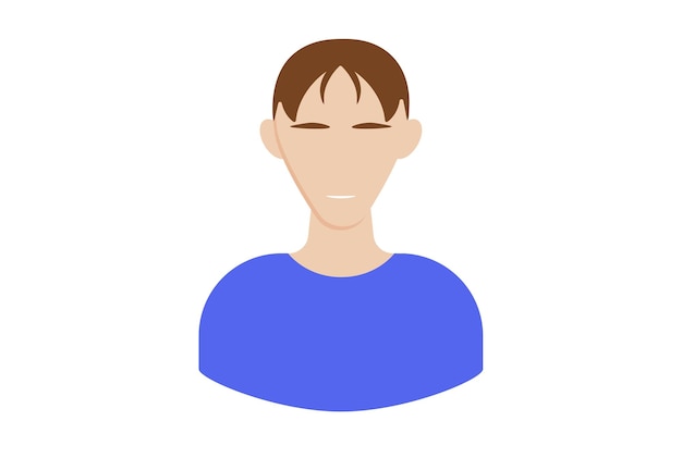 Photo brunette guy avatar icon character web symbol person app sign