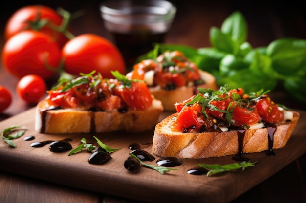 Bruschetta met zwarte olijven onder zacht natuurlijk licht