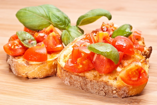 Bruschette, italiaans voorgerecht