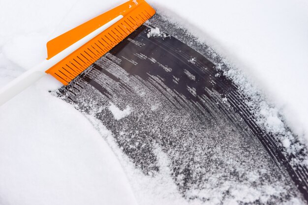 Brush for cleaning car from snow