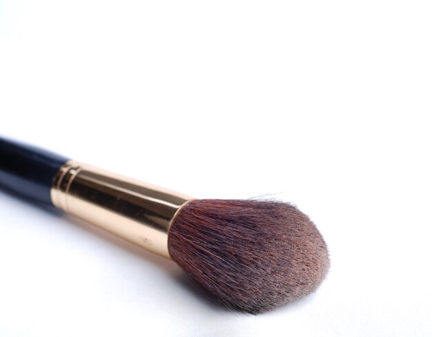 Brush for make-up at white isolated background