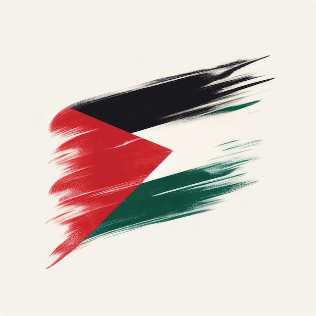 Photo brush stroke palestine flag