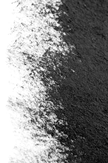 Brush strokes of black acrylic paint closeup Edge of Smeared Acrylic BlackSpot