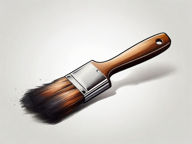 a brush with a brown bristles and a brown wooden handle