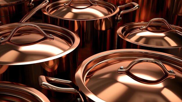 Brushed Copper Cookware