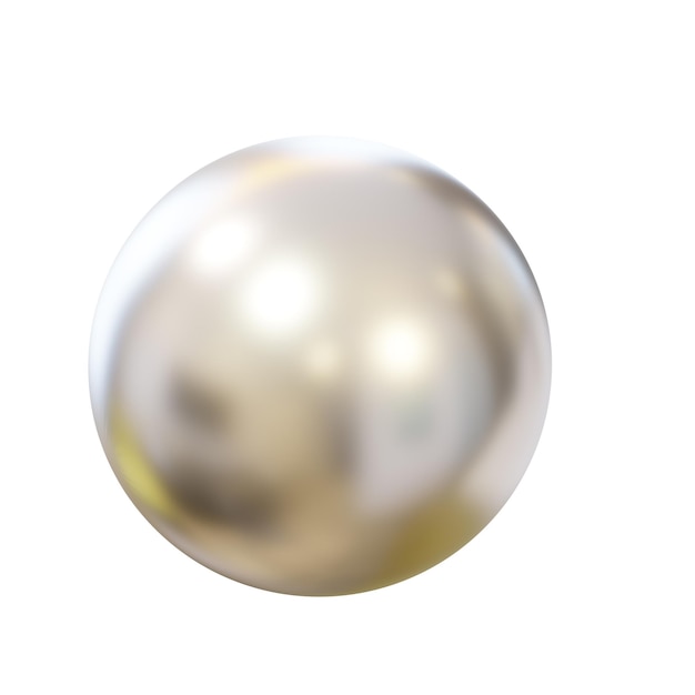 Brushed nickel ball 3D render