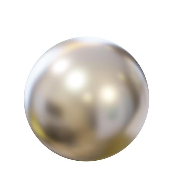 Brushed nickel ball 3D render