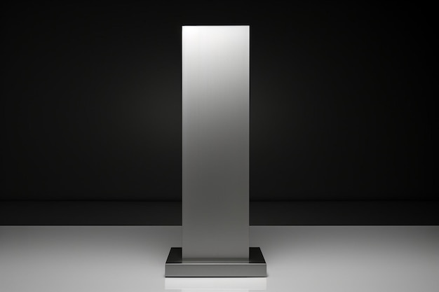 Brushed Silver 3D Pedestal for Subtle Product Showcase on 3D Rendering