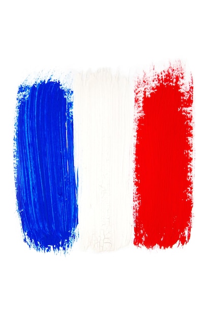 Photo brushstroke flag of france