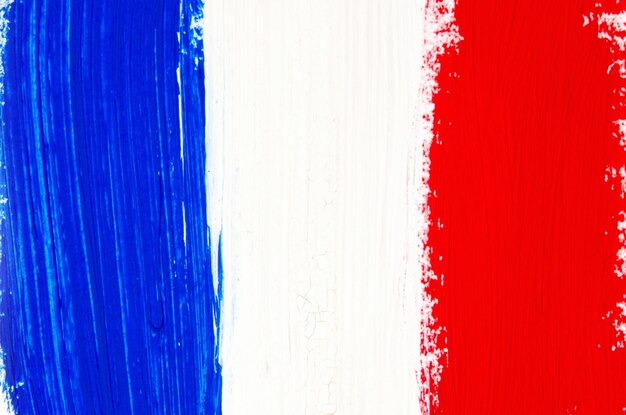 Photo brushstroke flag of france