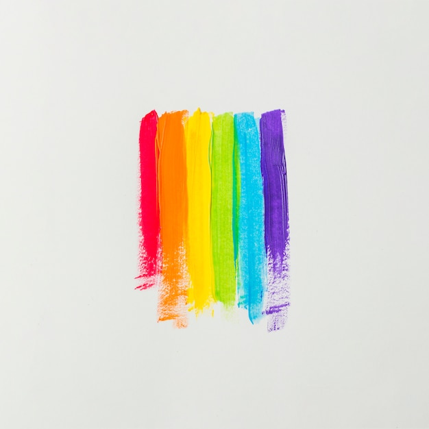 Brushstrokes in colors of LGBT