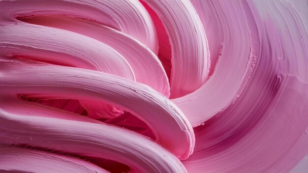 Brushstrokes of pink paint