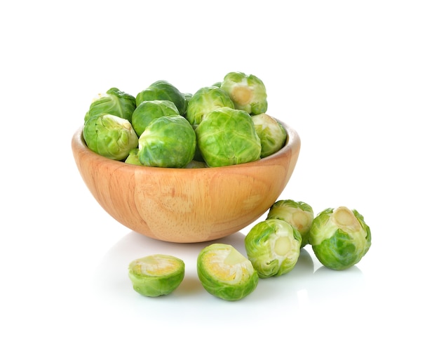 Brussel Sprouts isolated on white wall