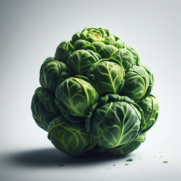 Photo brussels sprout whte background