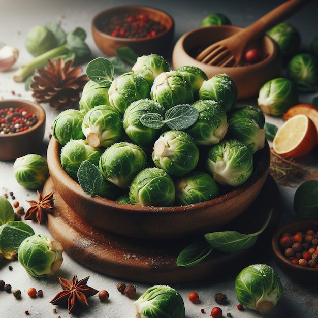 Brussels sprout whte background