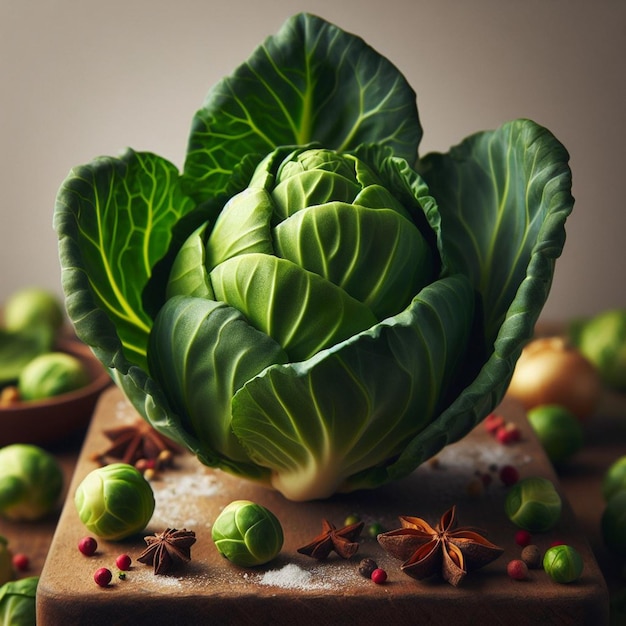 Brussels sprout whte background