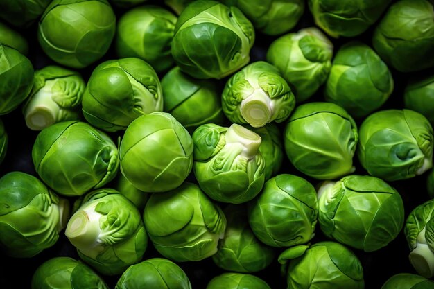 Brussels sprouts as background and texture