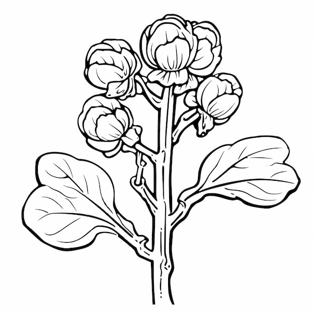 brussels sprouts coloring page