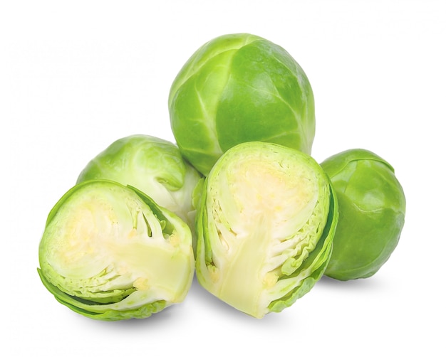 Brussle sprout isolated on white background