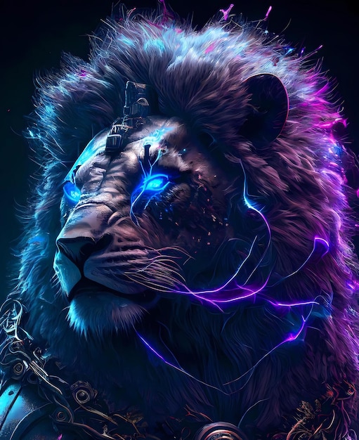 Brutal metal lion