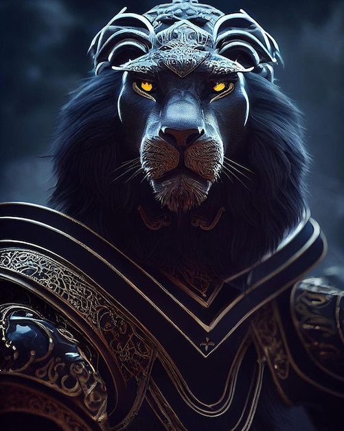 Brutal metal lion