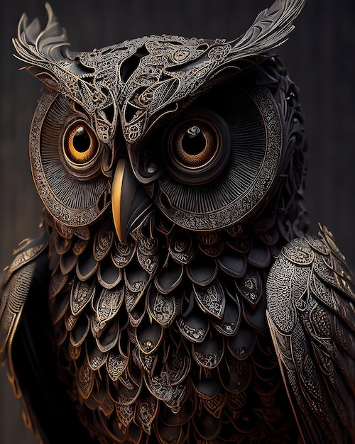 Brutal metal owl