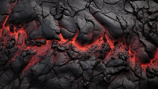 Brutal Volumetric rock texture with cracks background Generative AI