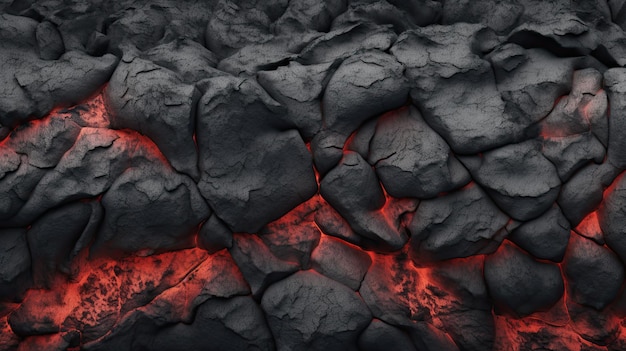 Brutal Volumetric rock texture with cracks background Generative AI