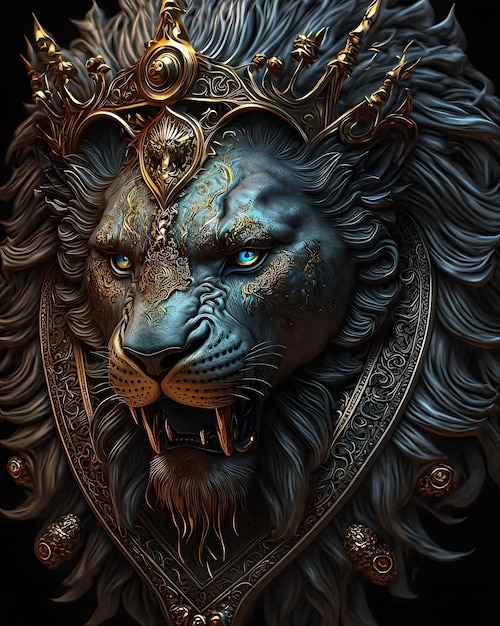 Brutale metalen leeuw