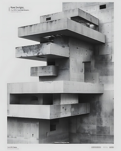 Brutalist Concrete Structure With Parallax Scrolling Grid Ba Unique Architecture Idea Designs