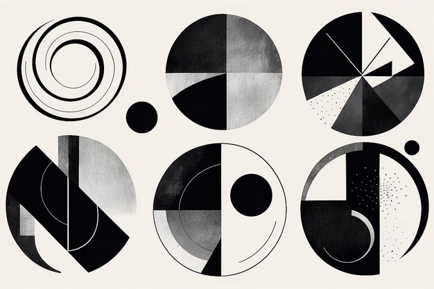 Brutalistische abstracte vormen minimalistische geometrische elementen abstracte bauhausvormen
