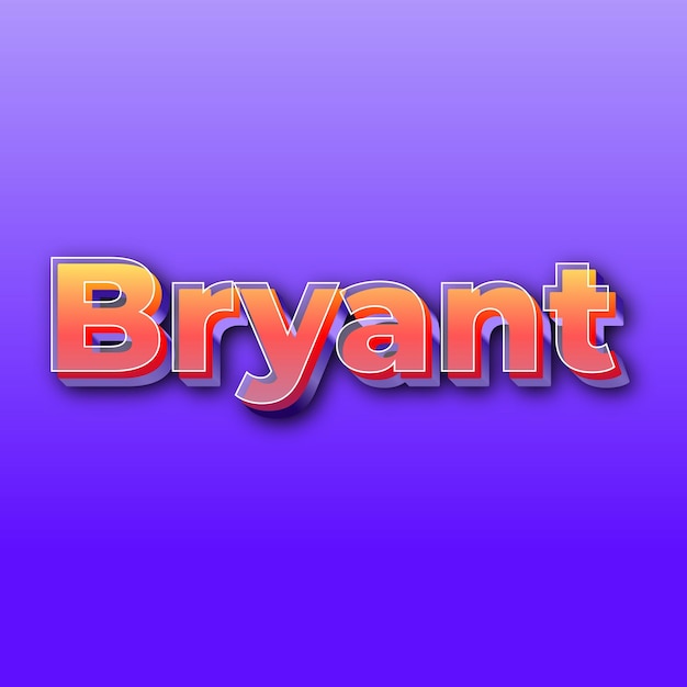 BryantText effect JPG gradient purple background card photo