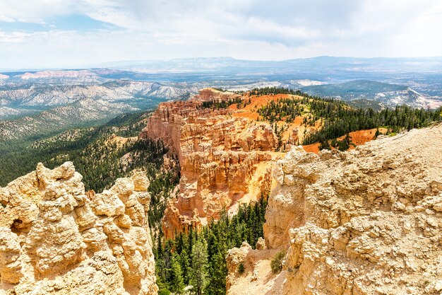 Bryce Canyon landscape from the top of mountain