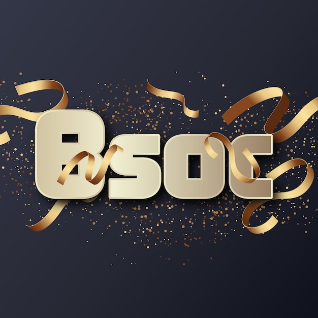 Bsoc Text effect Gold JPG attractive background card photo confetti