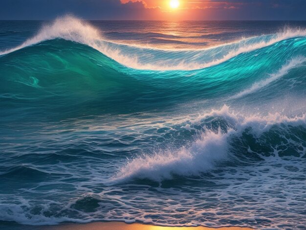 Photo bstract water ocean wave blue aqua teal texture