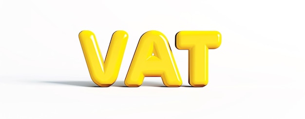 Foto btw belasting op de toegevoegde waarde bedrijfswoord in gele letters